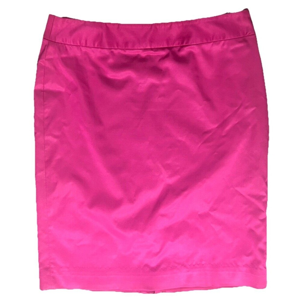 Banana Republic Pencil Skirt Women Sz 10 Vibrant Pink Summer Office Career Silky
